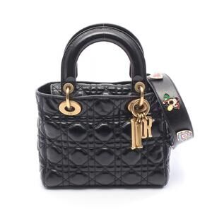Dior Lady leather handbag black